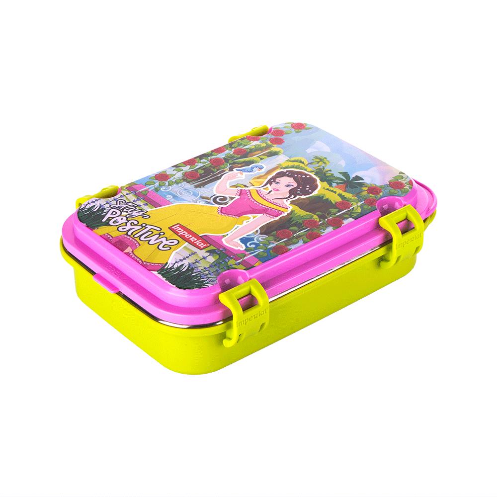 حافظة طعام مدرسية بلاستيكية - متعددة الألوان