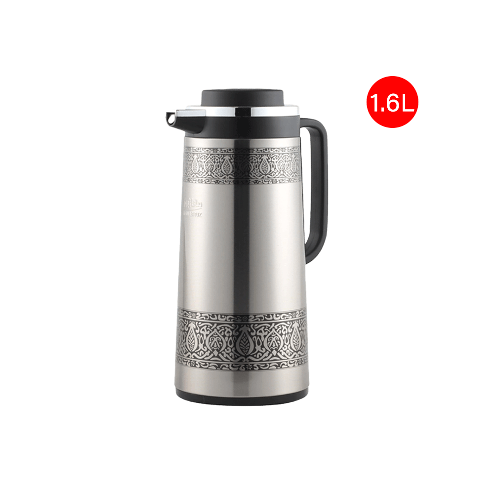 مانا بروز ثلاجة حافظ للحرارة استانلس استيل سعة 1.6 لتر- فضي