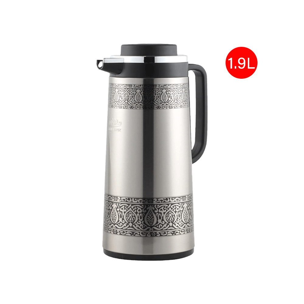 مانا بروز ثلاجة حافظ للحرارة استانلس استيل سعة 1.9 لتر- فضي