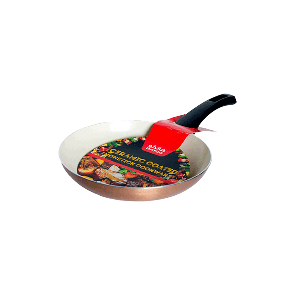 مقلاة غير لاصقة مطلية بالسيراميك قطر 24 سم - أسود