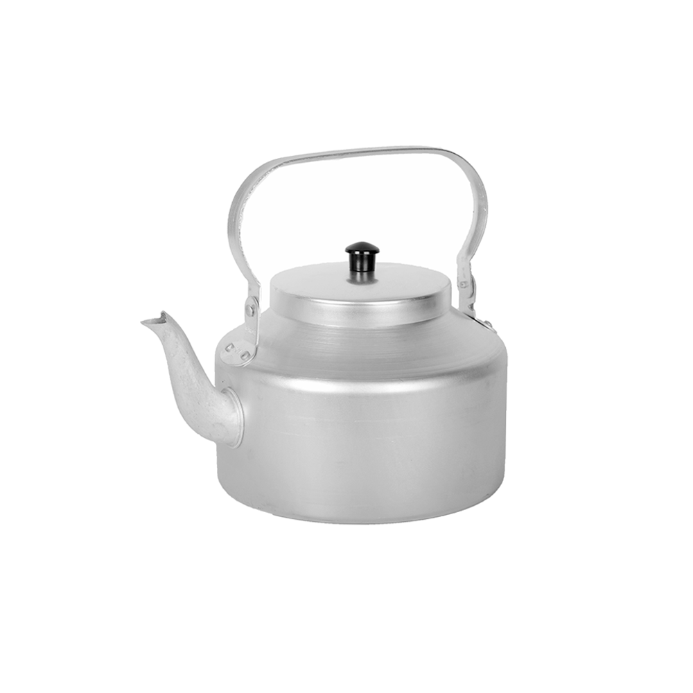 كتلي شاي ألومنيوم كلاسيكي مع مقبض 18 سم - فضي