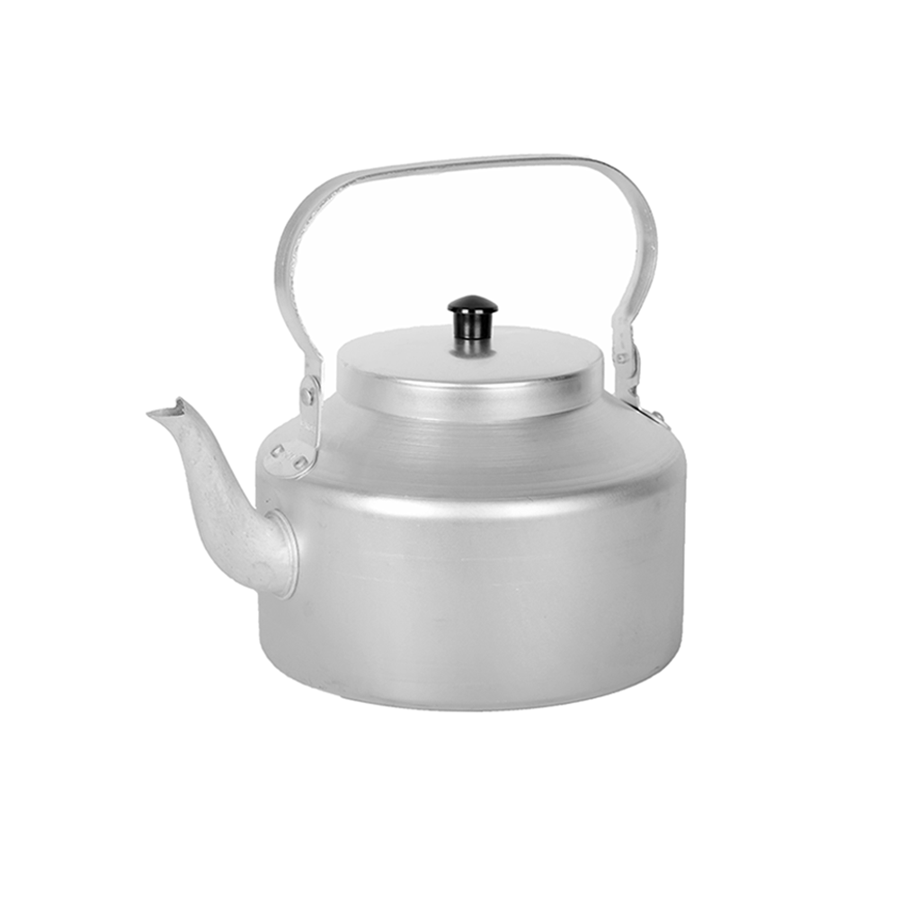 كتلي شاي ألومنيوم كلاسيكي مع مقبض 28 سم - فضي