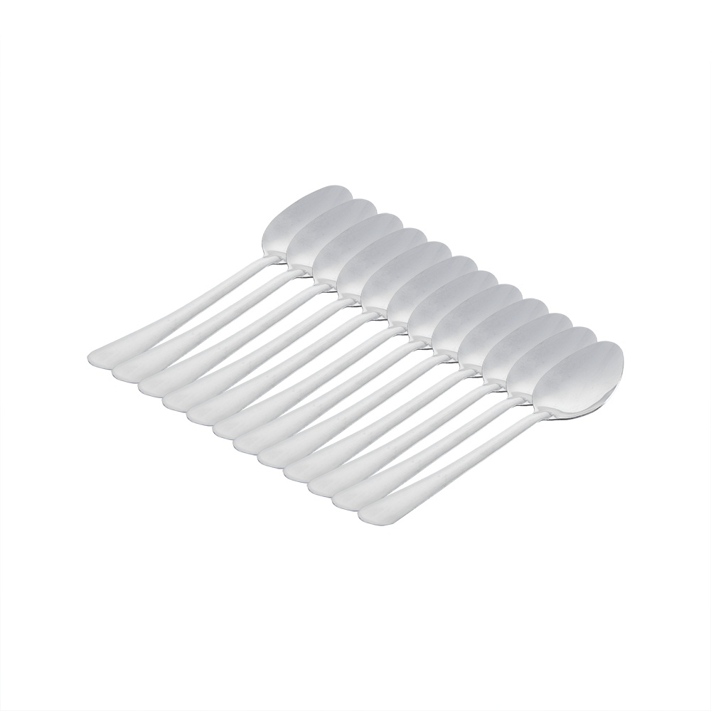  ملاعق فضية بتصميم صافي - 12 قطعة