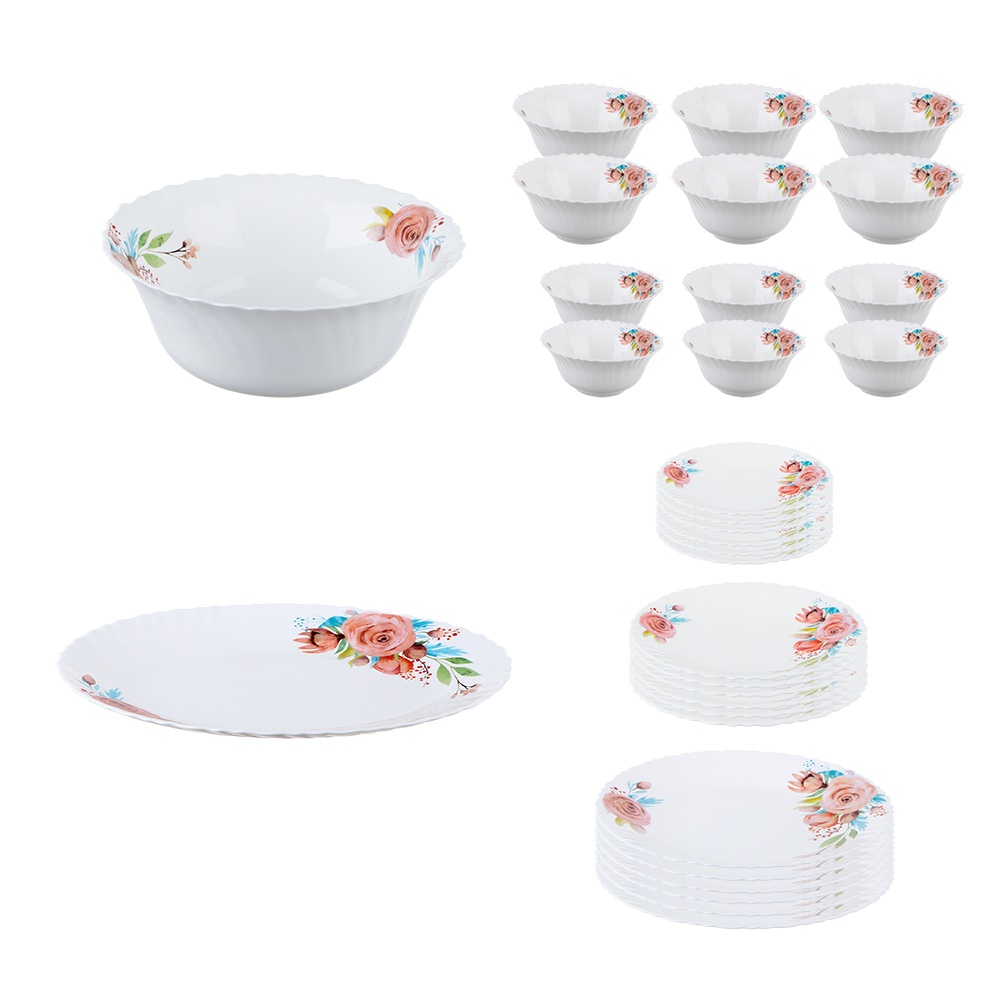 طقم أطباق سفرة فاخرة من الأوبال -  