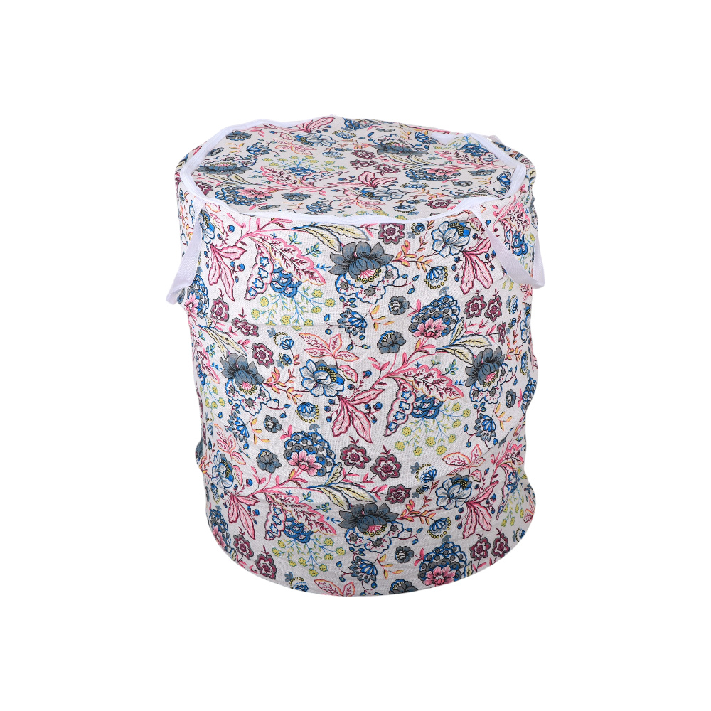 سلة غسيل قماشية قابلة للطي تصميم أسطوني متعددة الاستخدام - متعدد الألوان