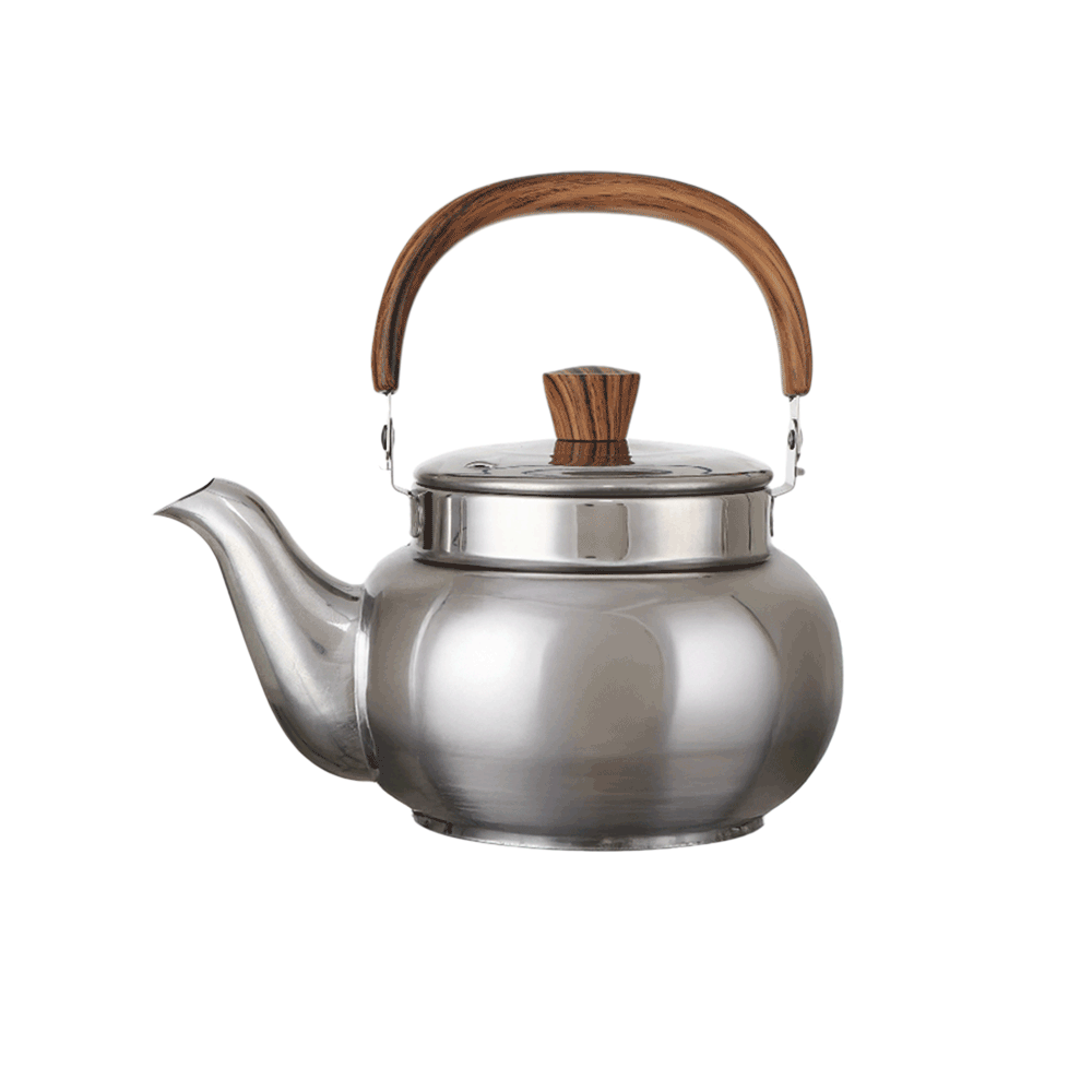 إبريق شاي استيل فضي بغطاء سعة 1.5 لتر - فضي