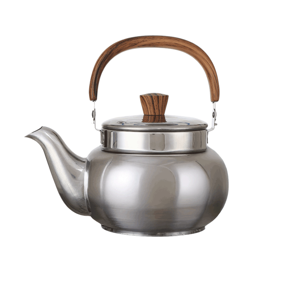 إبريق شاي استيل بغطاء سعة 4 لتر - فضي