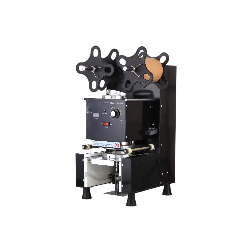 آلة تغطية أكواب نصف أوتوماتيكية بقوة 400 وات  - أسود