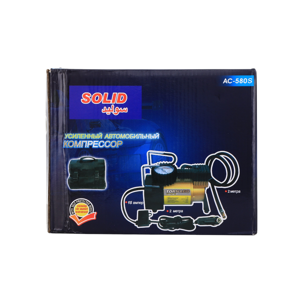 منفاخ هواء اوتوفيزا تورندو محمول للسيارة بجهد 12 فولت موديل AC-580S - أسود