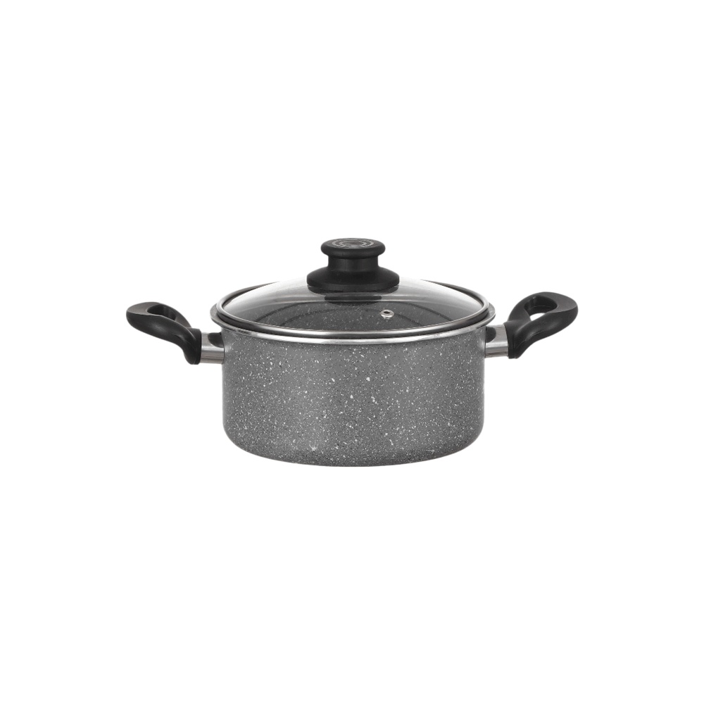  قدر تيفال العودي بغطاء زجاج حراري ومقابض عازلة مقاس 18 سم -  رمادي