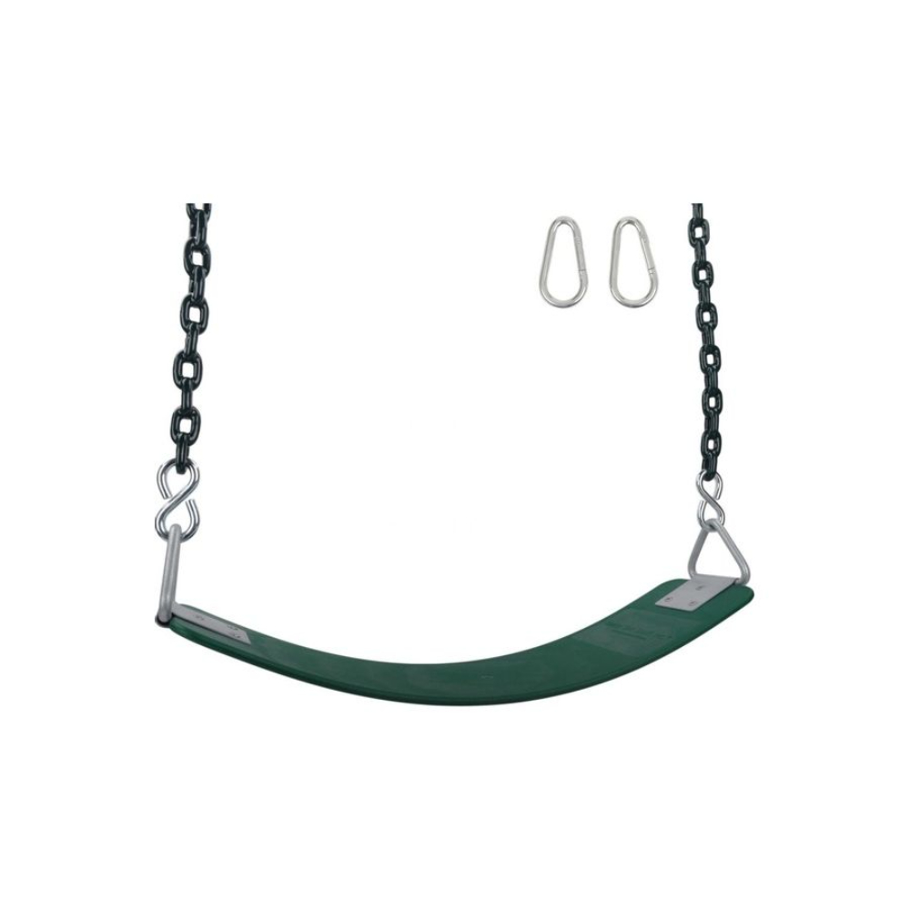 مقعد أرجوحة أر بي دبليو تويز مرن للأطفال مع سلاسل مطلية موديل 0024A - أخضر