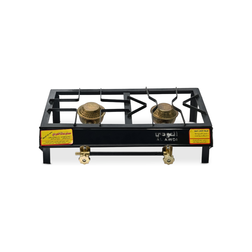 موقد غاز العودي 2 عيون حديد متين - أسود