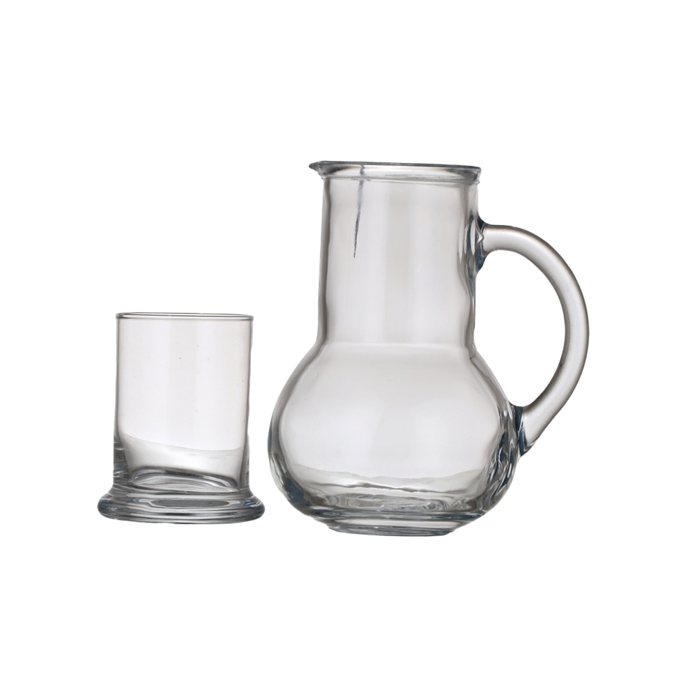 طقم جاك مع كوب زجاجي باشا باشا - 1 لتر 