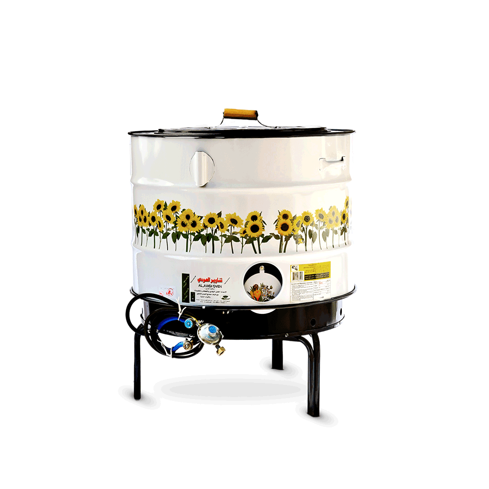 تنور غاز العودي مجلفن مقاس صغير قطر 59 سم صافي مع الملحقات - متعدد الألوان