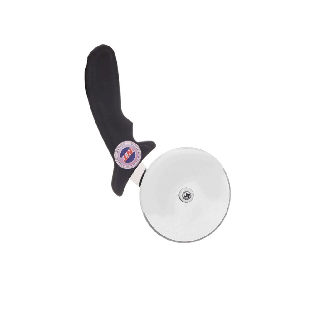 قطاعة عجين وبيتزا دائرية ستانلس ستيل بيد بلاستيك - فضي