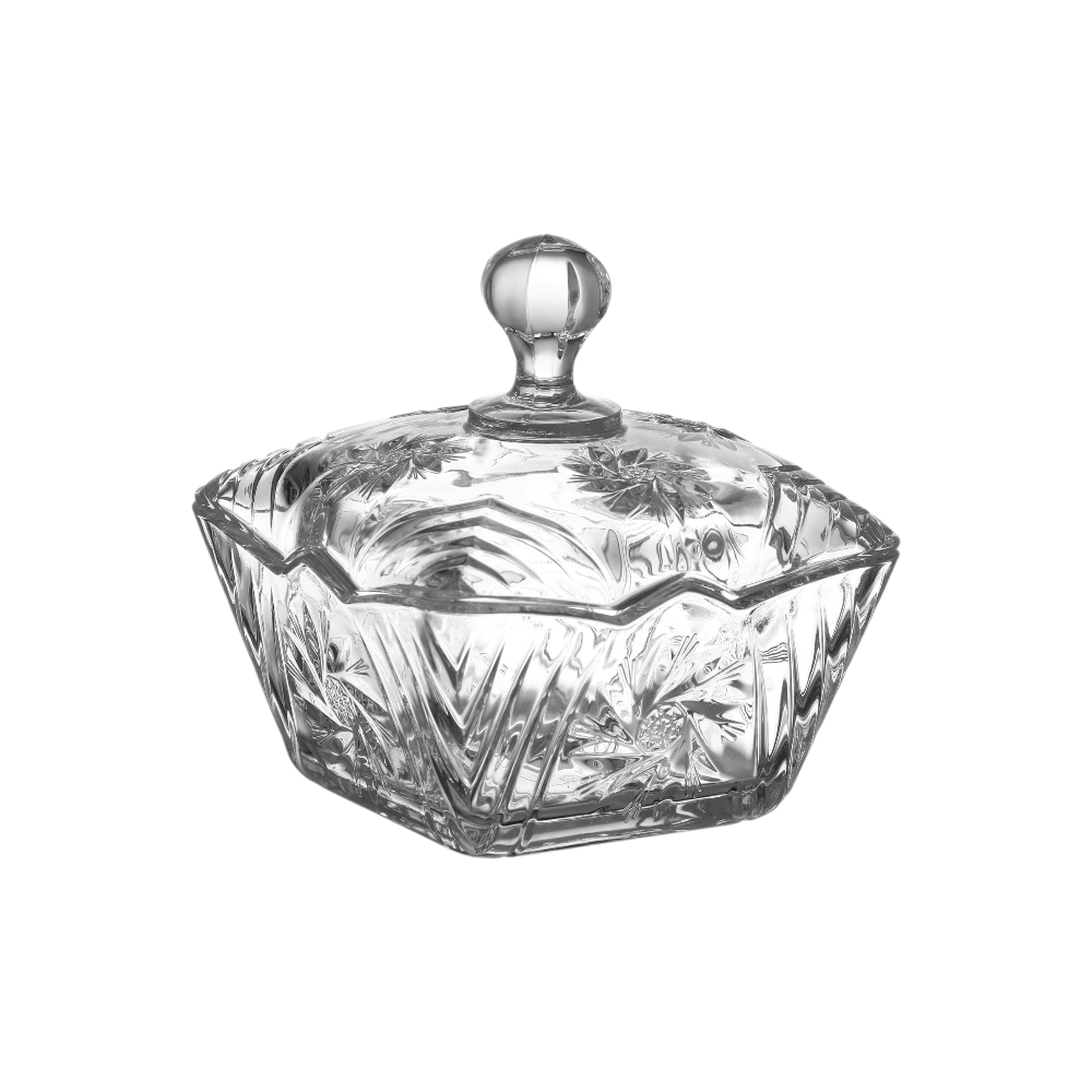 سكرية كرستال باشا باشا صغیرة مع الغطاء - 10سم 