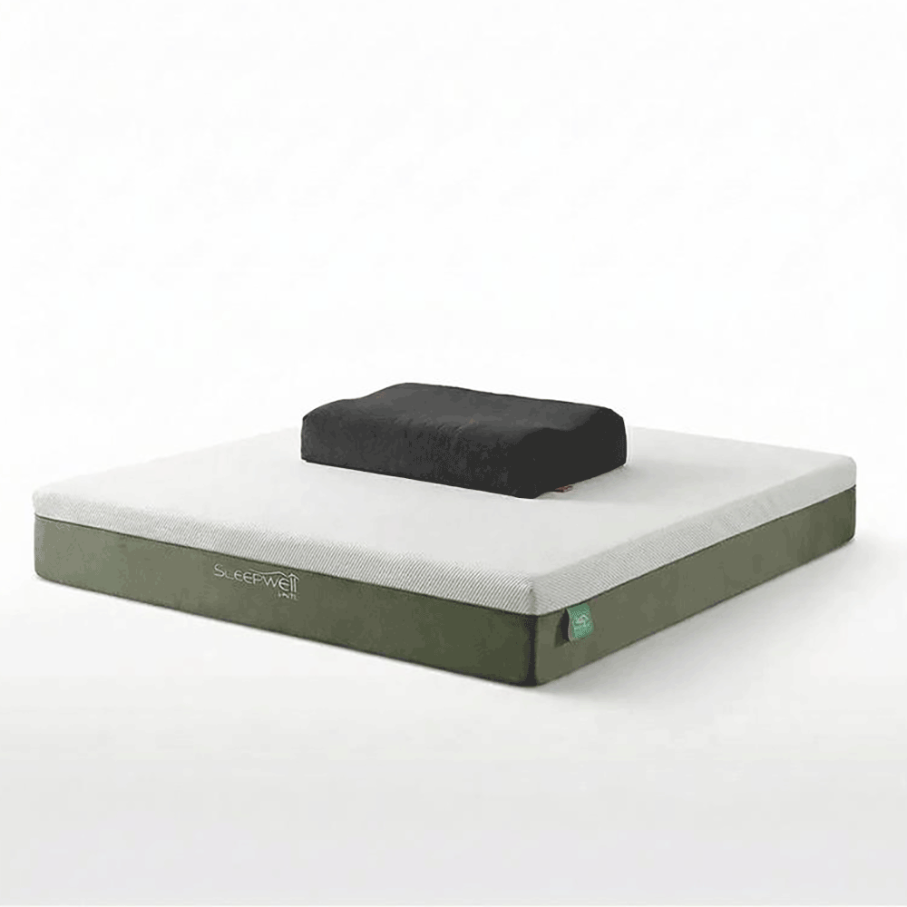 باكج مرتبة سليب ويل بنز أخضر بلأضافة الى وسادة فانسك قابل للتعديل