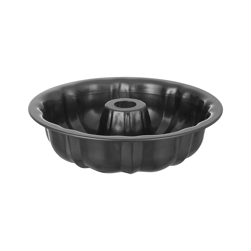 قالب كيك جرانيت دائري متموج كبير - أسود ماربل