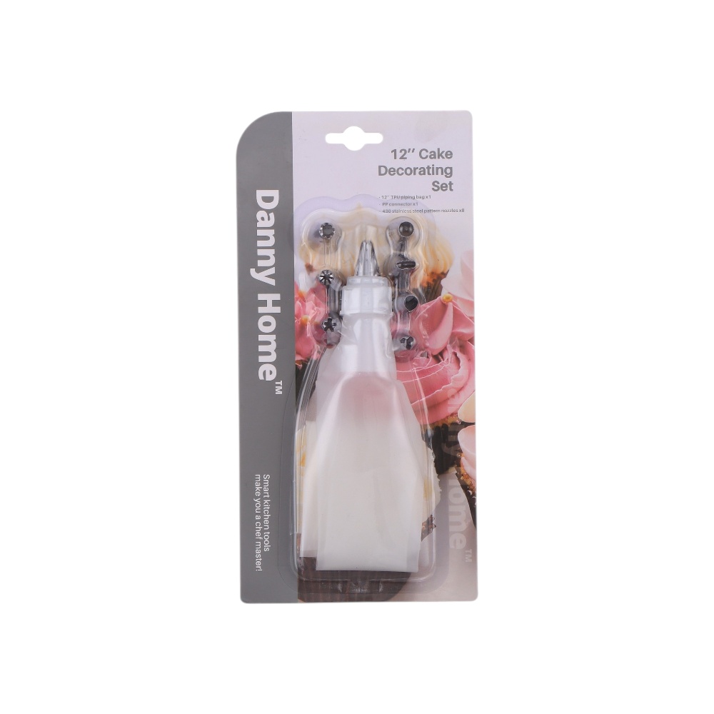 طقم أكياس تزيين الحلويات داني هوم مع أقماع معدنية - 50 قطعة