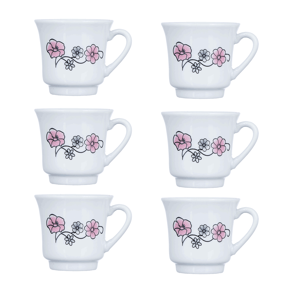 طقم اكواب شاي سيدار سيراميك - 6 قطع