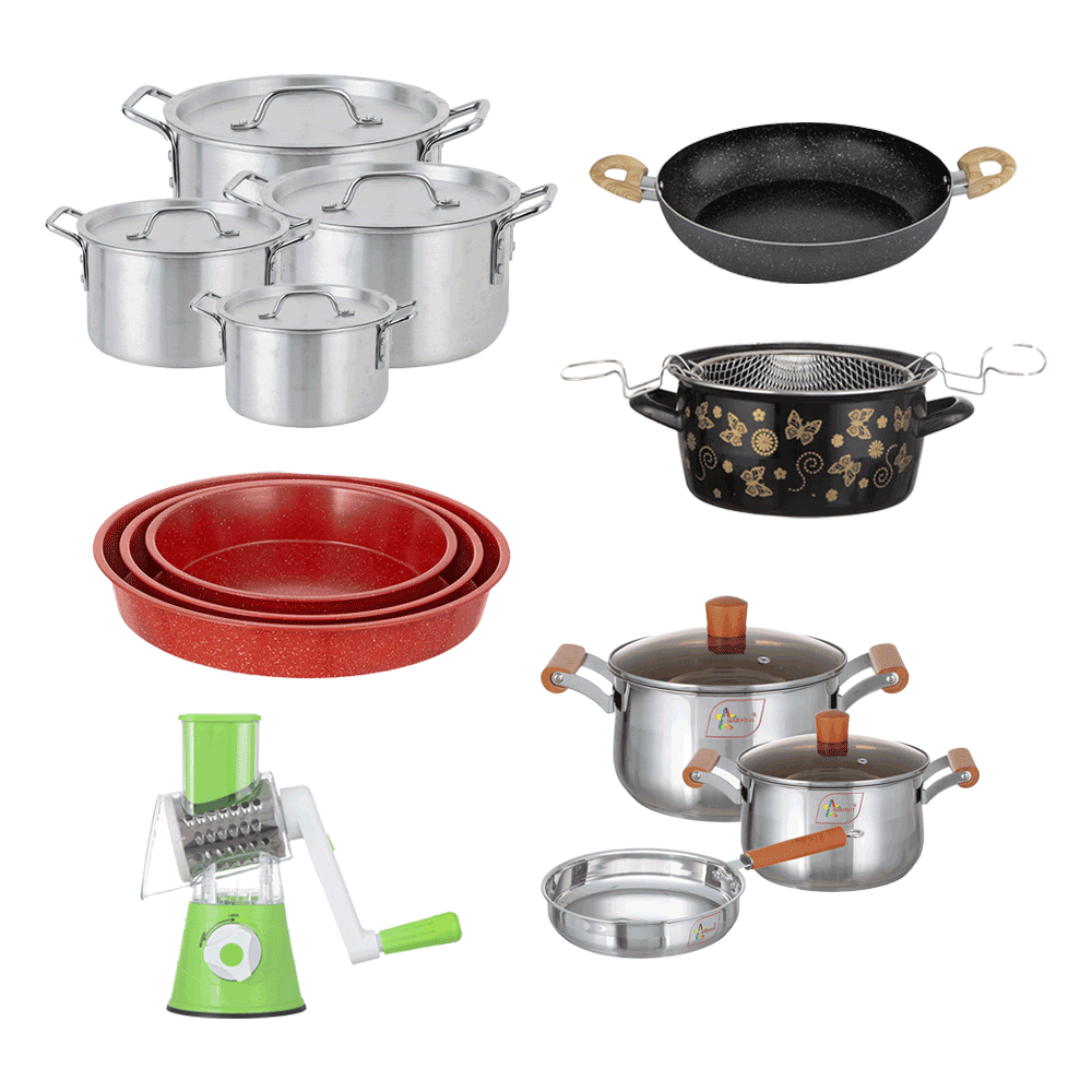 طقم أواني طهي -  6 قطع