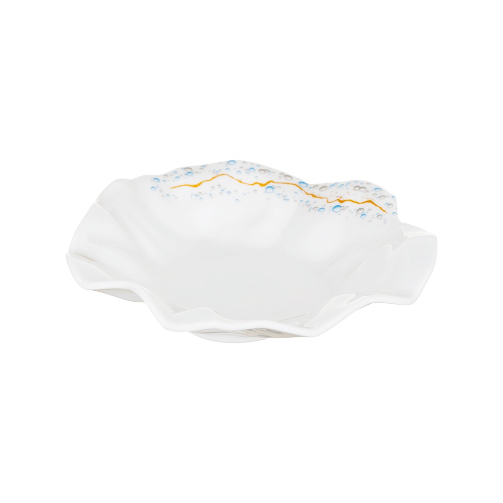 صحن ميلامين جافي ممتاز دائري رسمة جانبية - 19 سم