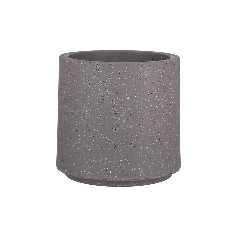 أصيص نباتات مصنوع من البولي ستون أسطواني سعة 10 لتر - عنابي فاتح