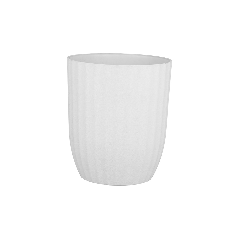 أصيص نباتات بلاستيك دائري  سعة 13 لتر - ابيض