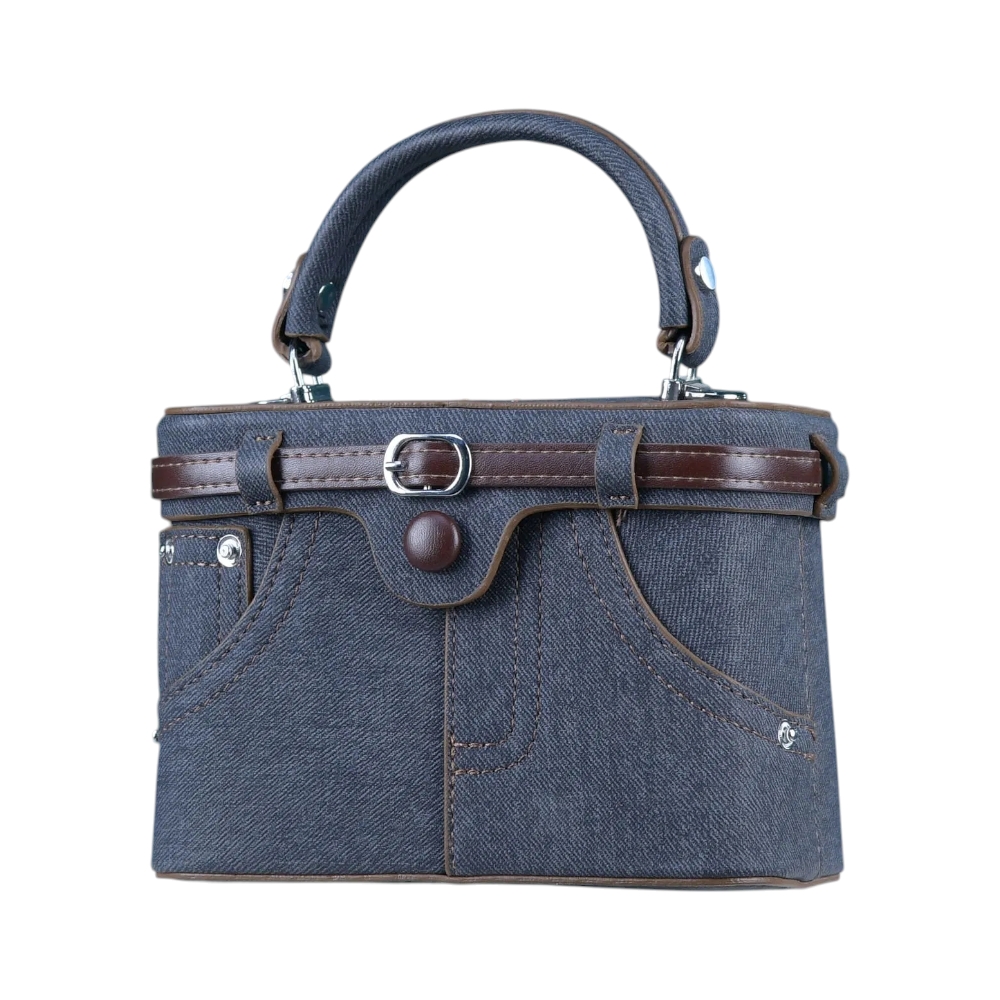 شنطة نسائية بتصميم الجينز وبشكل شبابي ملفت