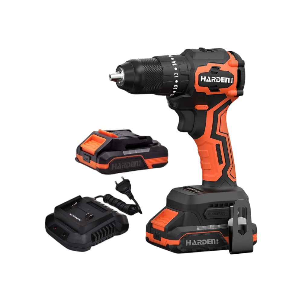  مثقاب لاسلكي هاردن 20 فولت بدون فرش 758226 - أسود