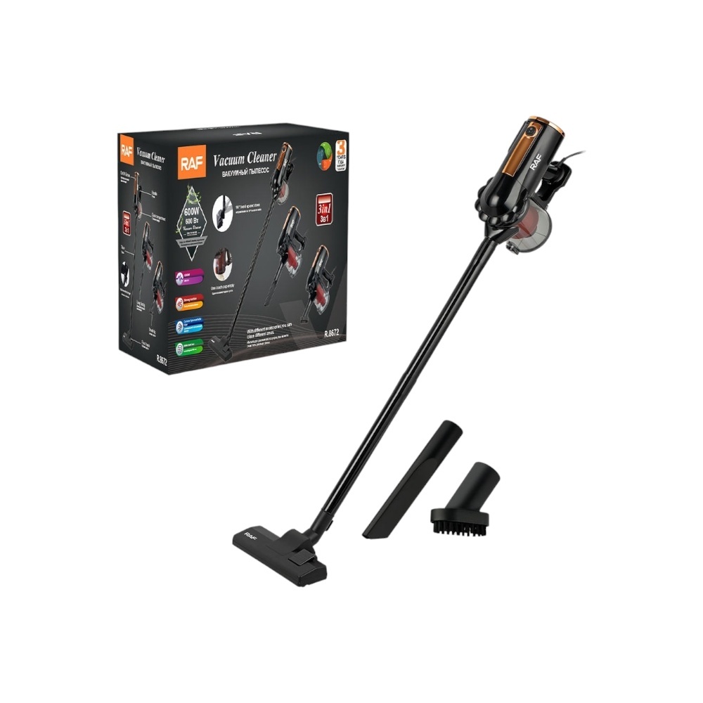 مكنسة راف الكهربائية 3 في 1 المحمولة بقوة 600 وات مع نظام فلترة متطور موديل R.8672 - متعدد الألوان