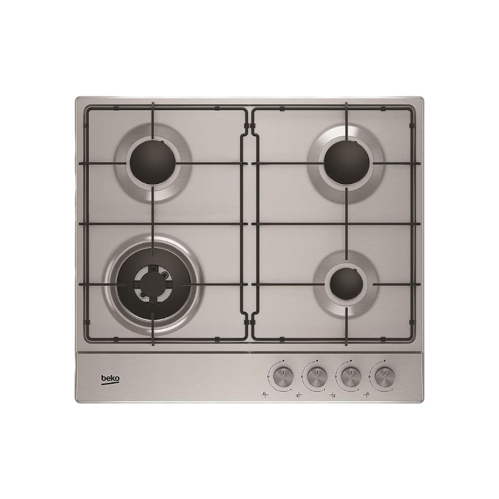  موقد غاز بيكو مدمج بـ 4 شعلات مقاس 60 سم موديل HIAW64223SXl - فضي