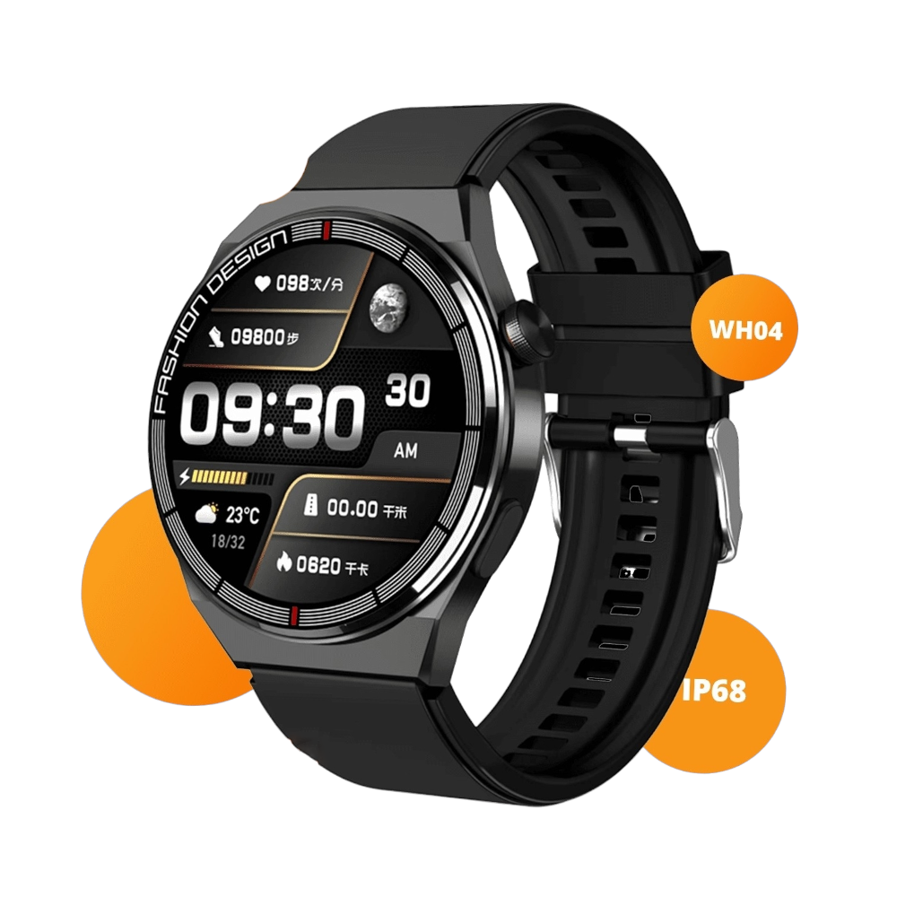 موكسوم ساعة ذكية بتصميم مقاوم للماء وشاشة لمس موديل WH04