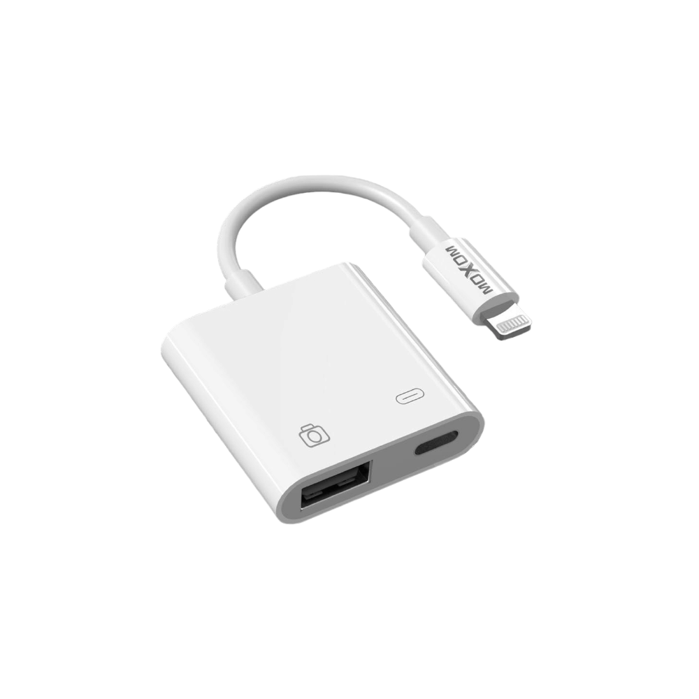 موكسوم تحويلة من USB إلى آيفون موديل MX-AX25 - أبيض