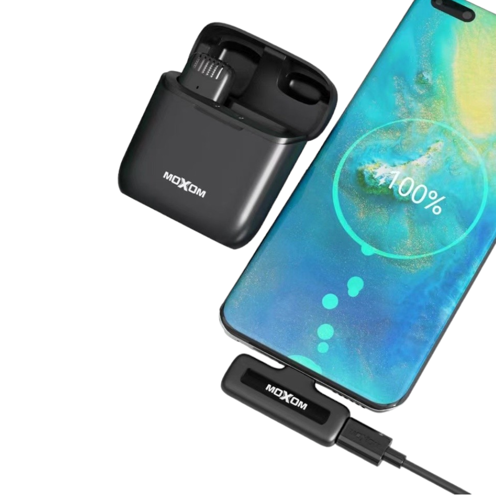 موكسوم مايك لاسلكي داعم لإلغاء الضوضاء موديل MX_AX45 - أسود