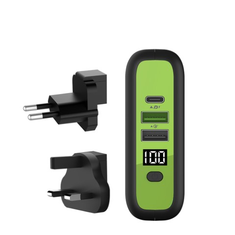 جوي مبالا باور بانك وشاحن جداري ولاسلكي 8000 مل امبير- أسود