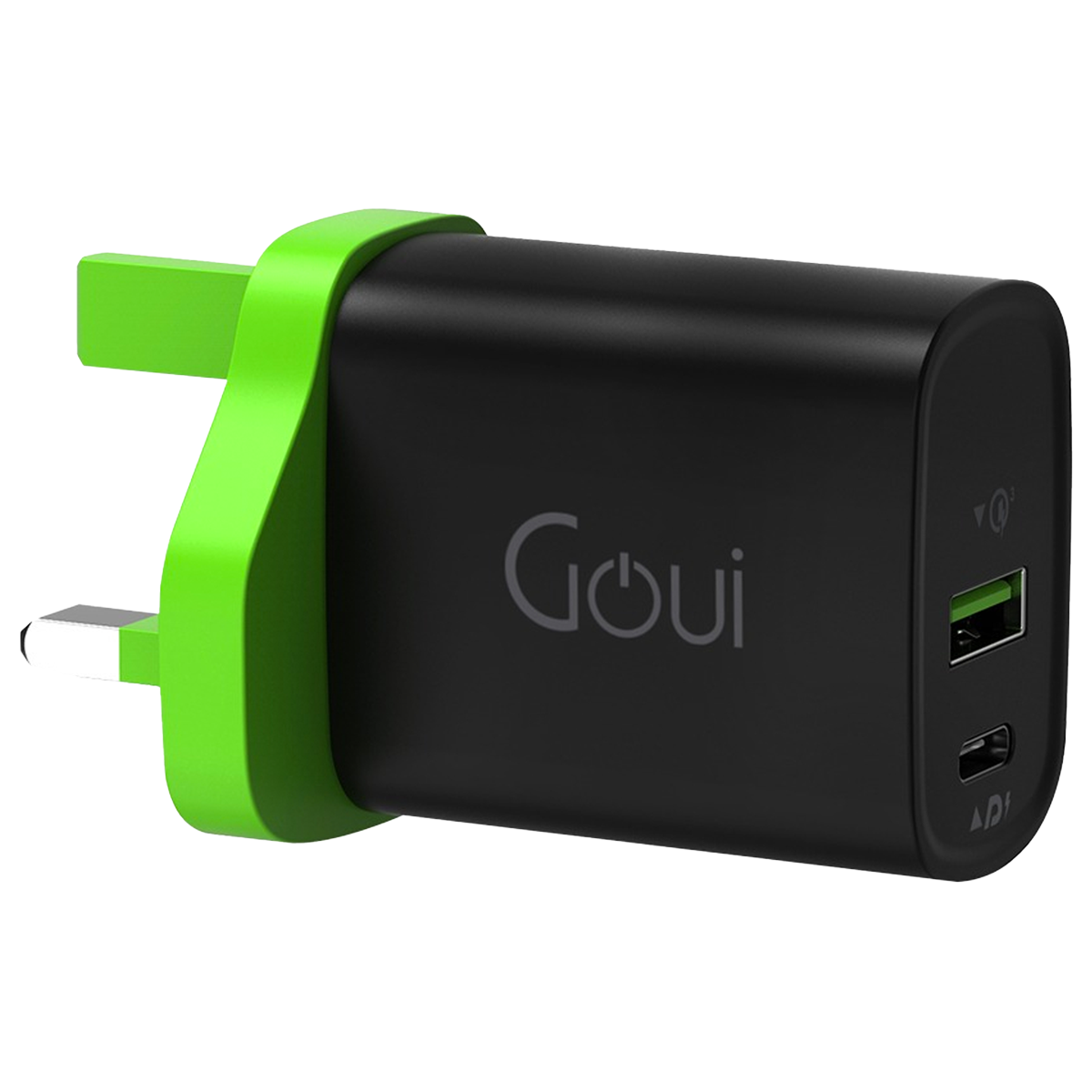 جوي ميني رأس شاحن بمنفذين قوة 20 وات - أسود