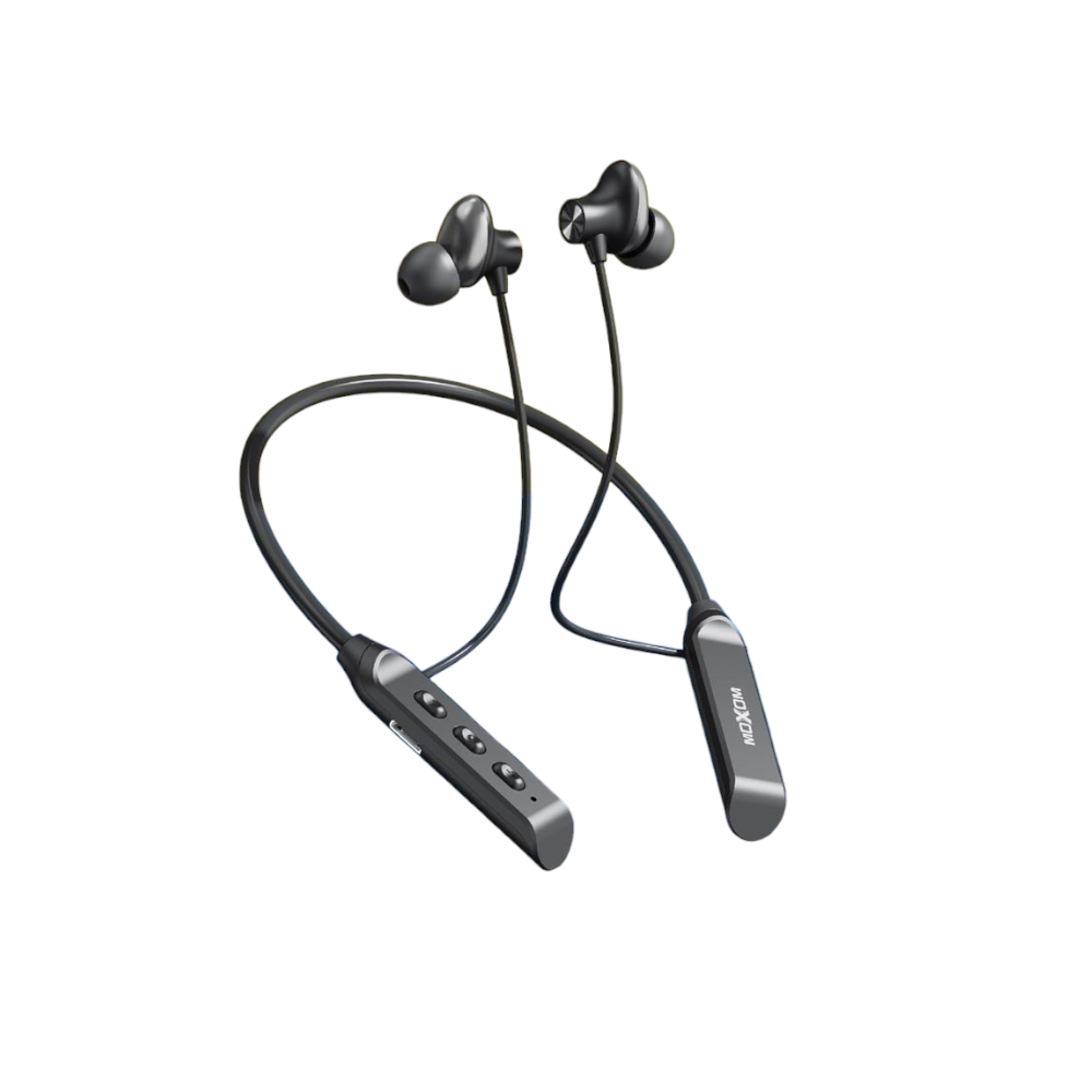 موكسوم سماعات لاسلكية رياضية بطوق للرقبة صوت ستيريو موديل WL54 - أسود