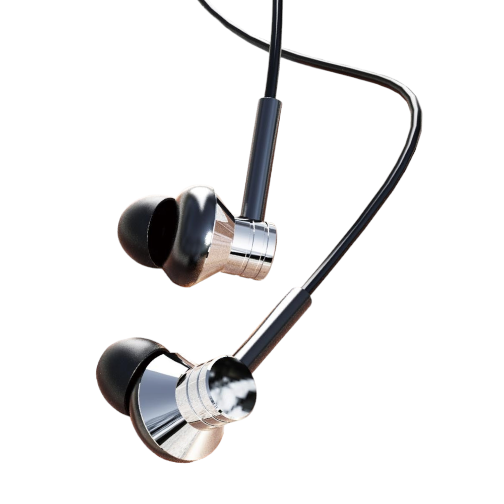 موكسوم سماعة أذن موديل MX-EP30 معدنية بولو مع ميكروفون ومفاتيح تحكم - أسود