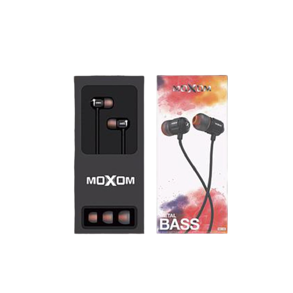 موكسوم سماعات اذن ستيريو بقاعدة معدنية موديل MH-06 - أسود