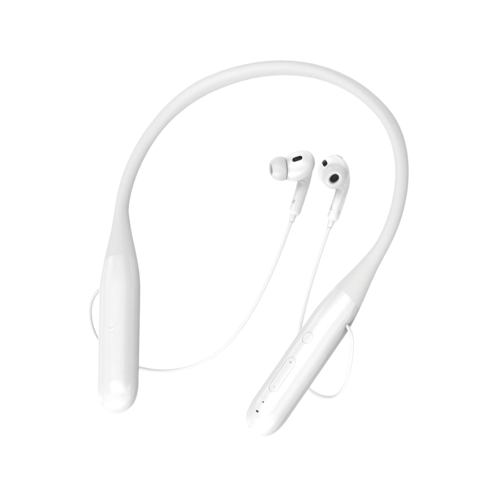 موكسوم سماعات لاسلكية ستيريو حول الرقبة موديل WL73 - ابيض