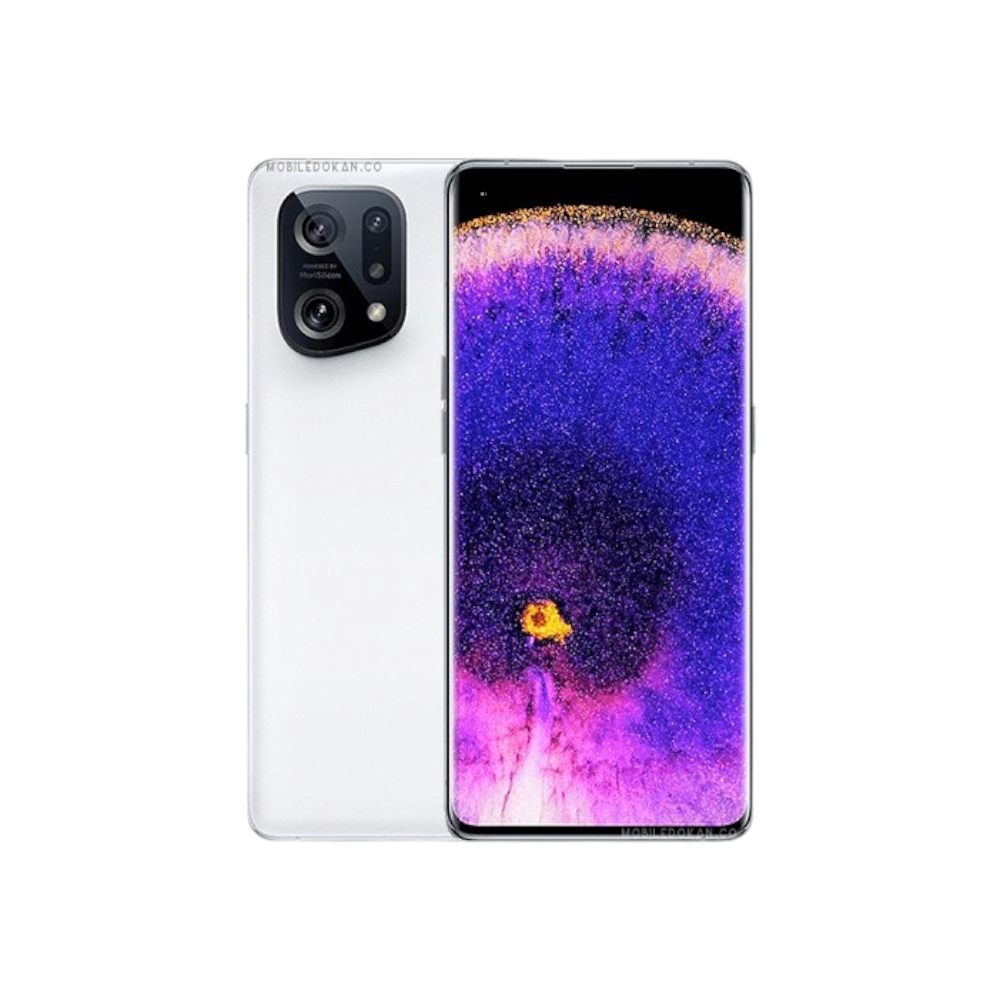 أوبو فايند إكس 5 جوال محمول بشريحتين GSM، CDMA وذاكرة سعة 256 جيجابايت، رام 12 جيجابايت وكالة -أبيض