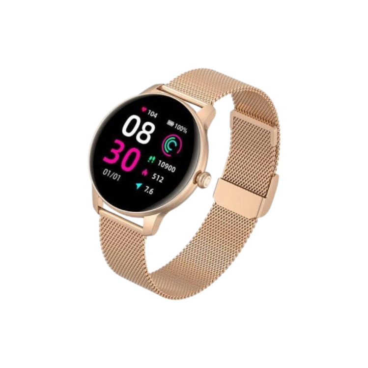 كيسلكت إل 11 ساعة يد كلاسيكية ذكية للتحكم بالهاتف - ذهبي