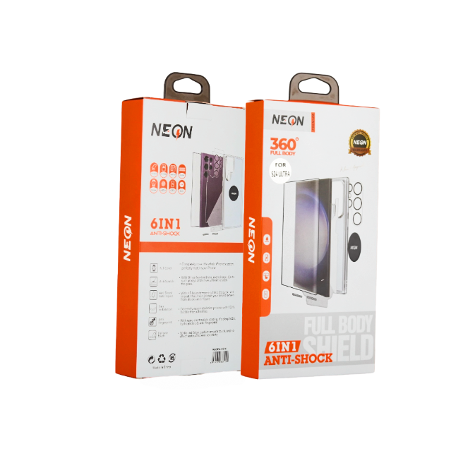 نيون باكج حماية جوال متكاملة ضد الكسر لسامسونج جالكسي إس 23 آلترا - 6 قطع