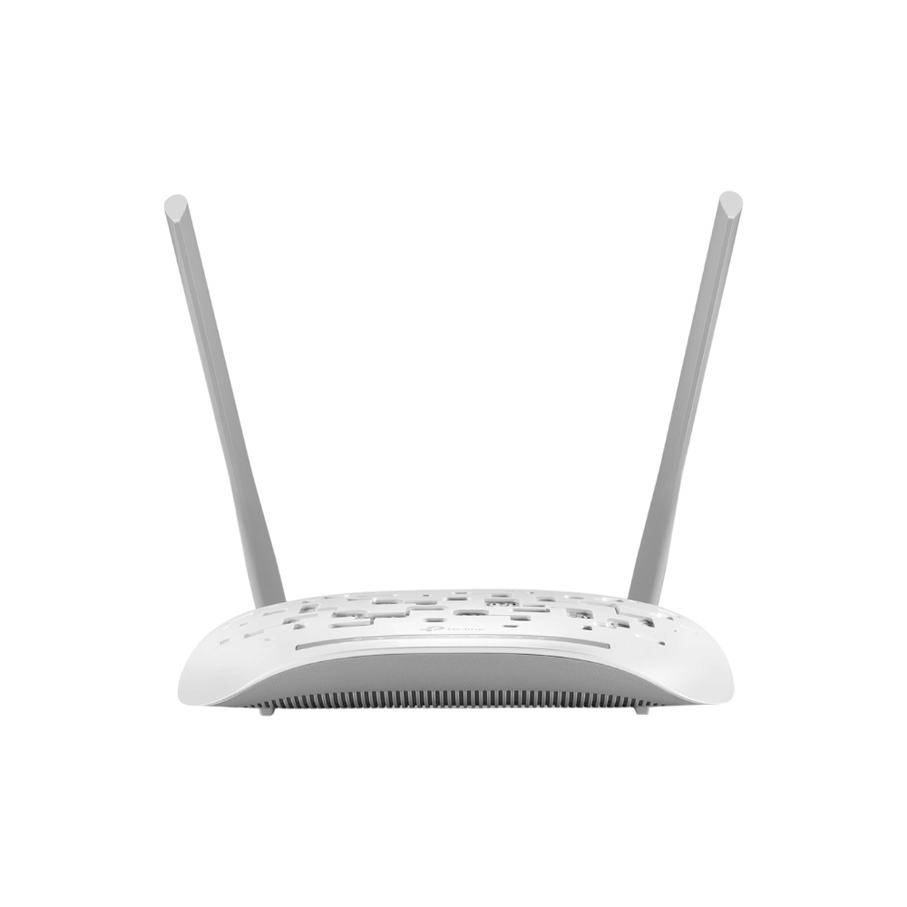 تي بي لينك جهاز توجيه و مودم ADSL2+ لاسلكي 300 ميجابايت  موديل  TD-W8961N V4 - أبيض 