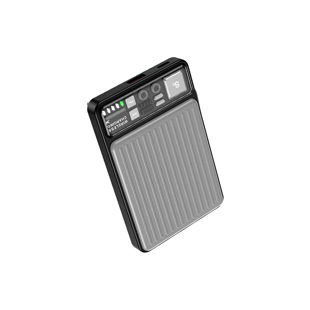 إوي باور بنك لاسلكي مغناطيسي بسعة 10000 إمبير وقوة 22.5 وات موديل P186K - رمادي