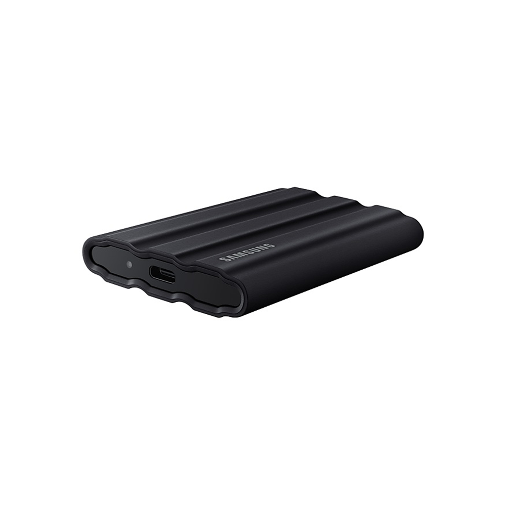 سامسونج شيلد هاردسك خارجي محمول SSD بسعة تخزين 4 تيرابايت موديل T7 - أسود