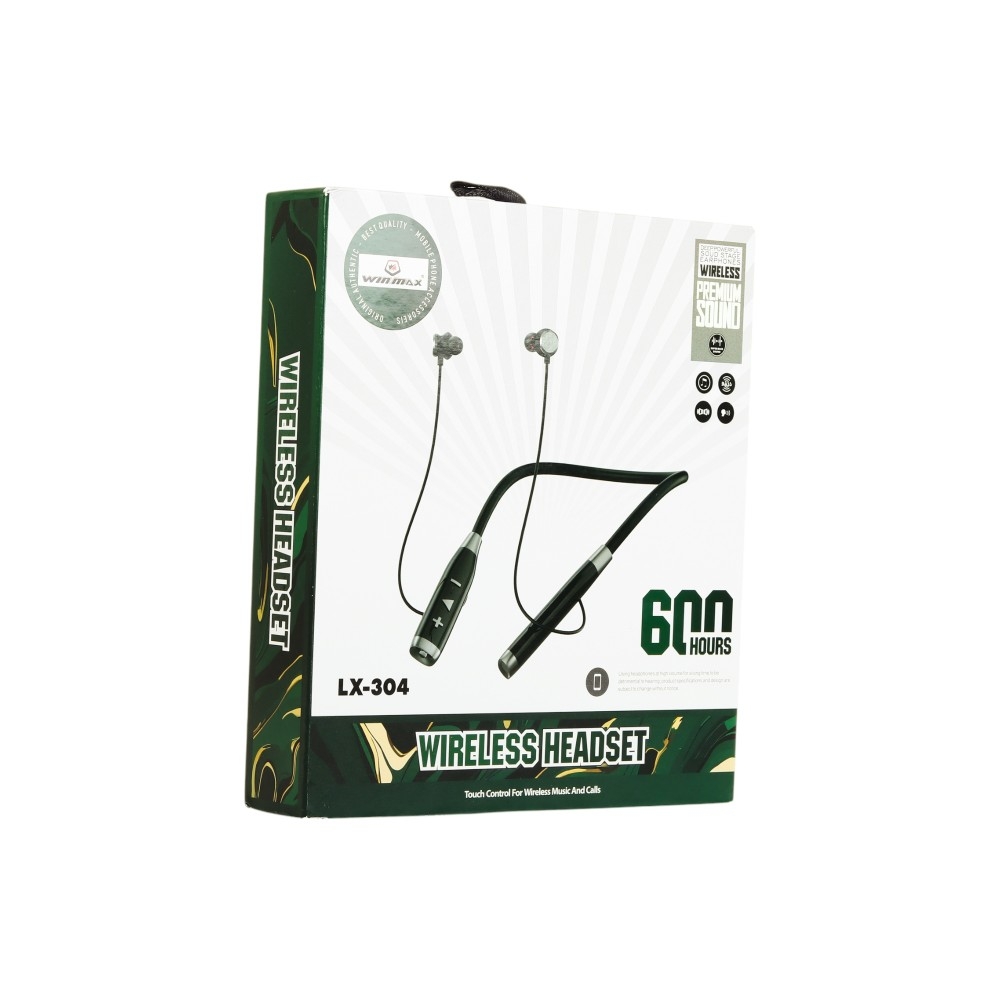 ونماكس سماعات بلوتوث طوق موديل LX-304 - أسود