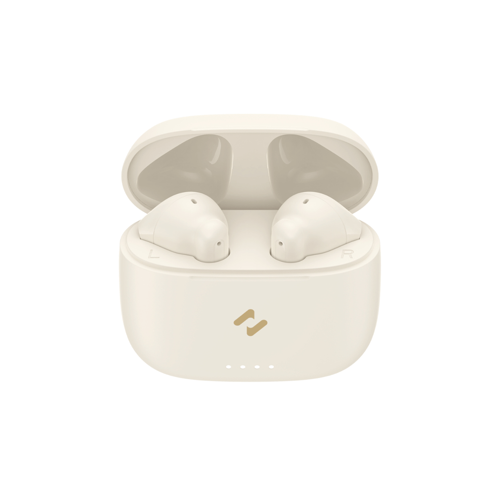 هافيت سماعات لاسلكية بتقنية إلغاء ضوضاء موديل TW947 - بيج