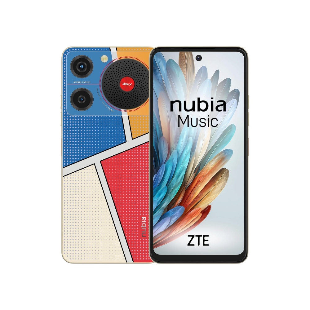 زد تي إي نوبيا ميوزك جوال محمول يعمل بشريحتين و ذاكرة داخلية 128 جيجا و رام 4 جيجا وكالة -متعدد الألوان